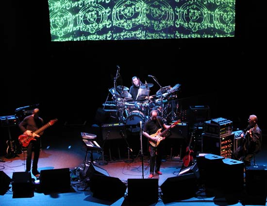 King Crimson's photo from Trey Gunn's website. © by Bill Munyon